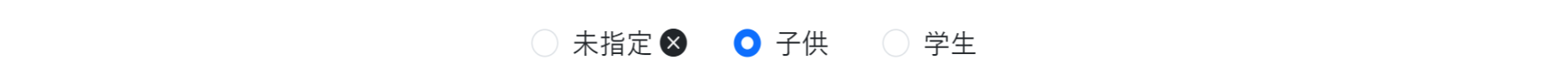 PROMPの画面 ラジオボタン